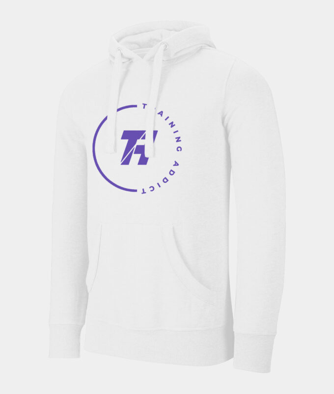 Sweat-shirt à Capuche Homme - Coupe Ample - Blanc - Polycoton - Pour Travail, Sport, Loisirs
